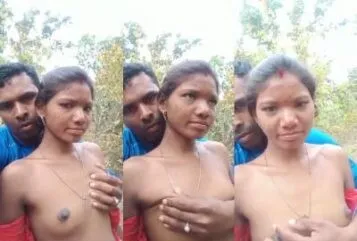 ஆதிவாசி தம்பதியினர் காட்டில் இந்திய வெளிப்புற உடலுறவை அனுபவிக்கின்றனர்